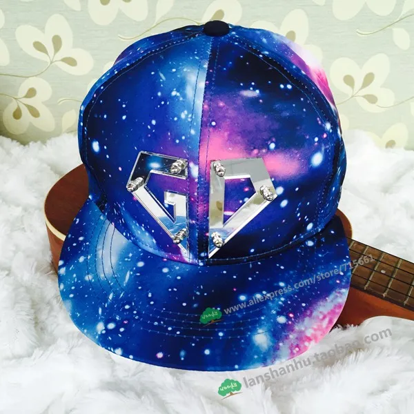 Популярные бейсболки Bigbang G-dragon GD Snapback galaxy Star Sky Hat galaxy Snapback унисекс хип-хоп Peaked Hat Повседневная Уличная - Цвет: 3