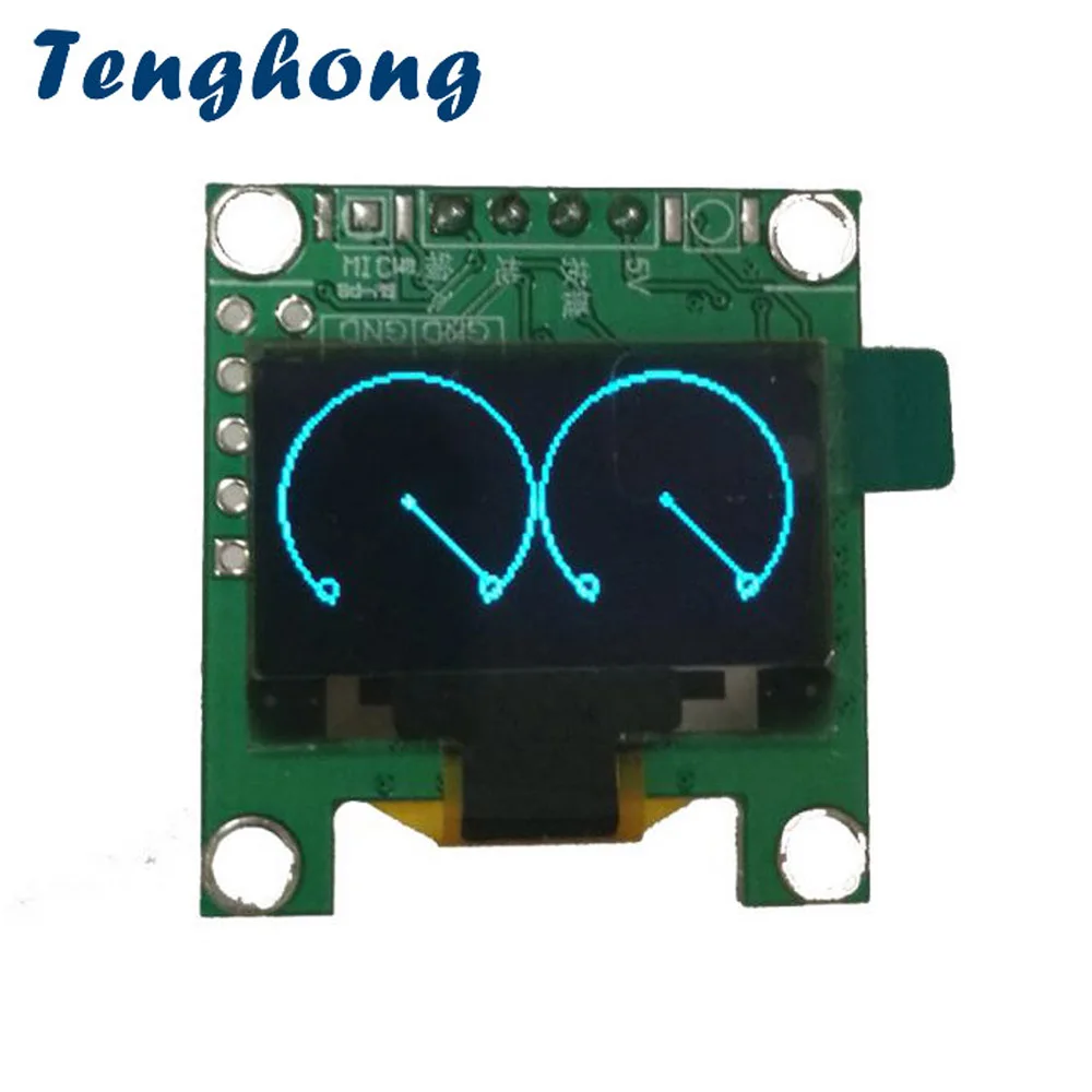 

Tenghong 0.96 Inch OLED Music Audio Spectrum Indicator Amplifier Board Level Indicator Music Rhythm Analyzer Display Module DIY