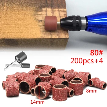 

1/2 3/8 inch 80Grit Sandpaper Circle Kit Drum Sanding Polishing Nails For Dremel Rubber Drum Mandrel 1/8 inch Grinder