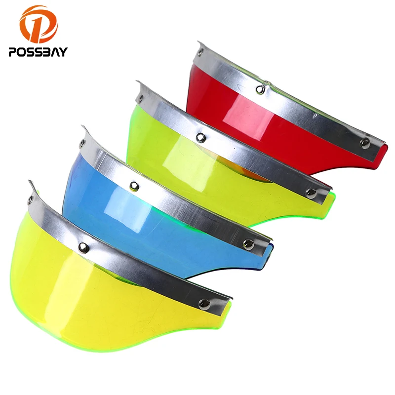 

POSSBAY 5.7" Universal Motorcycle Headlamp Visor Trim Cover Cap for Harley Suzuki Yamaha Kawasaki Cafe Racer Headlight Visors