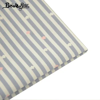 

Booksew 100% Cotton Twill Fabric Strips and Flowers Design Home Textile For Sewing Tela Patchwork Bedding Baby Pillow Cushion