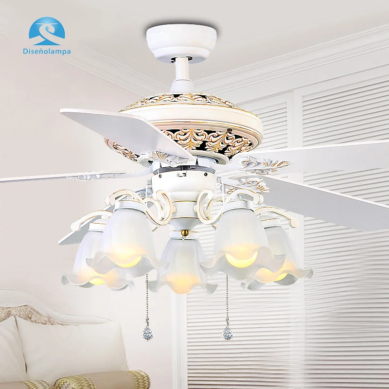 Disenolampa 42inch 52 Inches European Style Retro Ceiling Fan Lamp