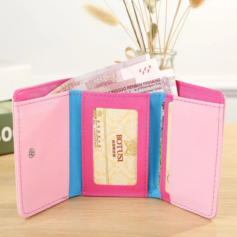 Women Wallets Small Fashion Brand Leather Purse Ladies Card Bag Cat Women Clutch Women Female Purse Money Clip Wallet 357