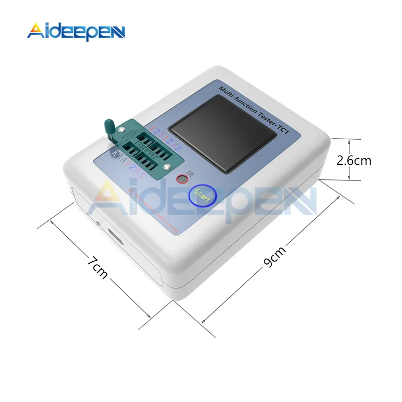 LCR-TC1 LCR TC1 красочный дисплей Многофункциональный TFT подсветка транзистора тестер для диода Триод конденсатор резистор