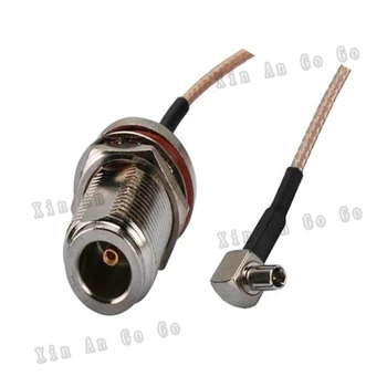 

Factory sales RF Coaxial cable N to TS9 connector N female to TS9 male right angle RG316 Pigtail cable 15cm Free shipp