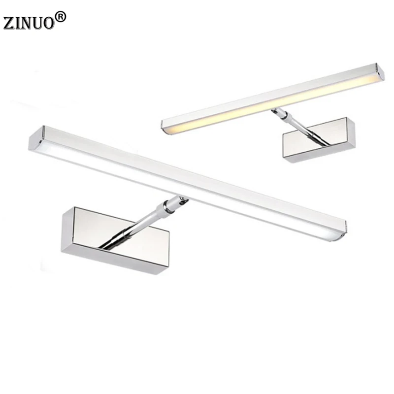 

ZINUO 7W 39CM Bathroom Led Mirror Front Light LED Stainless Steel Wall Mounted Make-up Bathroom Lights AC220V Modern Wall Lamps