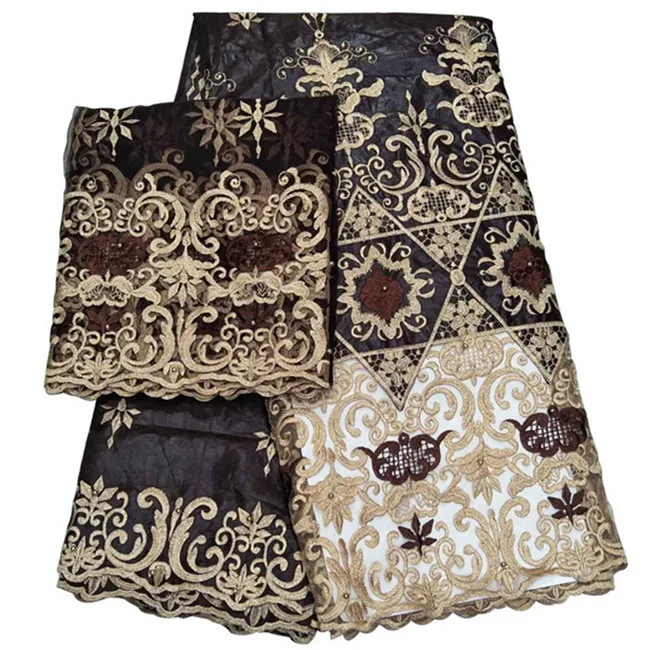 2018 вышивка Getzner Brocade Базен Riche Лидер продаж Африканский кружевной ткани модные с