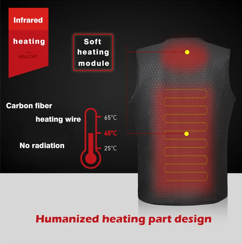 Жилет с электрическим подогревом, водонепроницаемая одежда для катания на лыжах, рыбалки, зарядки через usb, теплая зимняя куртка с подогревом