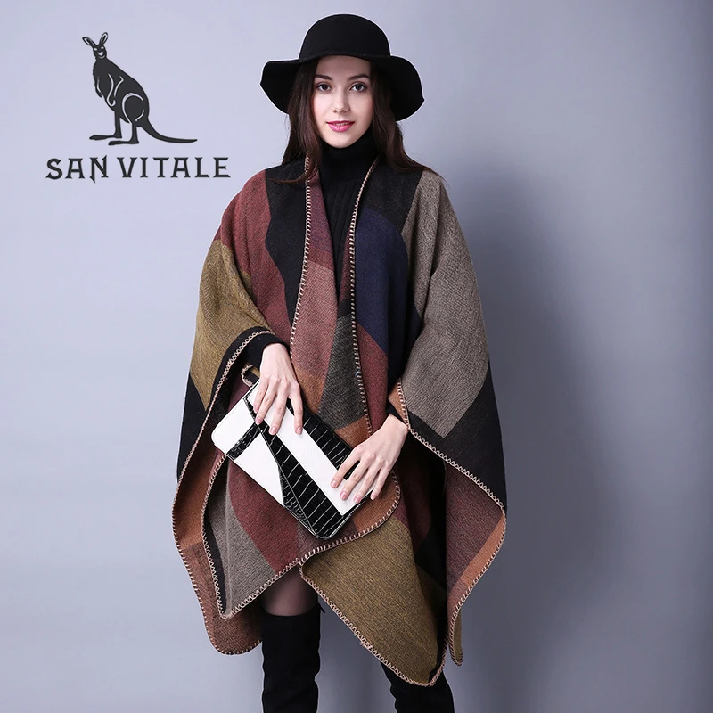 Best Price Cheap RNB9w Scarves Women Scarf Pashmina Cashmere Ponchos And Capes Top Quality Plaid For Ladies Pashmina For Dress Luxury Brand Scarfs