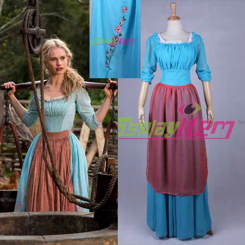 2017 Newest Movie Casual Cinderella Princess Dress 2017 Newest Movie Casual Cinderella Princess Dress Cosplay Costume With A On Aliexpress Alibaba Group
