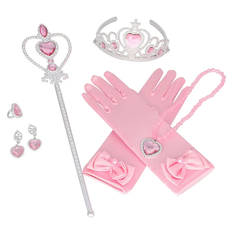 princess elsa and Anna for frozen Gloves Heart Wand Earrings Ring Set girls gift princess elsa and Anna for frozen Gloves Heart Wand Earrings Ring Set girls gift