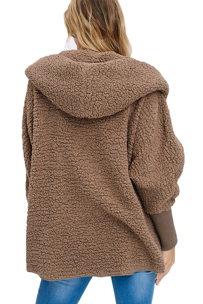 Coffee-Woolen-Fur-Horn-Button-Oversize-Jacket-LC85230-17-2