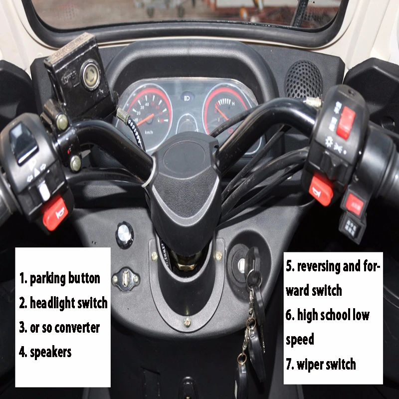 Flash Deal Trike Electric Scooter Adult 20AH 1000W Electric Vehicle Enclosed Battery Comfortable Totally Three Wheeled Differential Motor 5