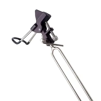 

Stainless Steel Fishing Rod Ground Holder Support Bracket Omnibearing Multi Angle Adjustable Mounting Base (Type A)