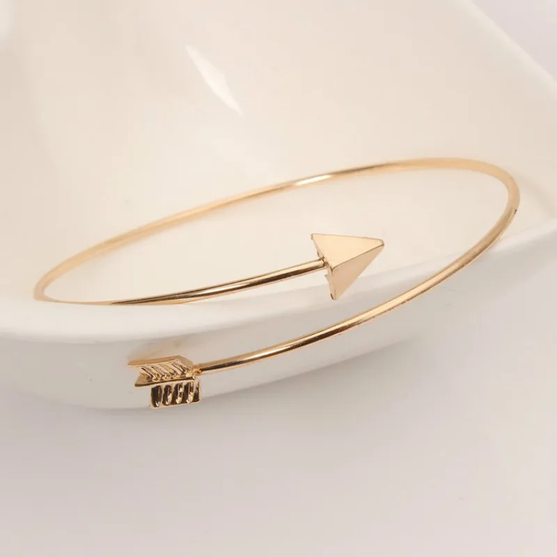 

Fashionable Simple Gothic Punk Ladies Arrow Bracelets Wrist Bracelets Jewelry Open Adjustable Arrow Bracelets Thin Bracelet