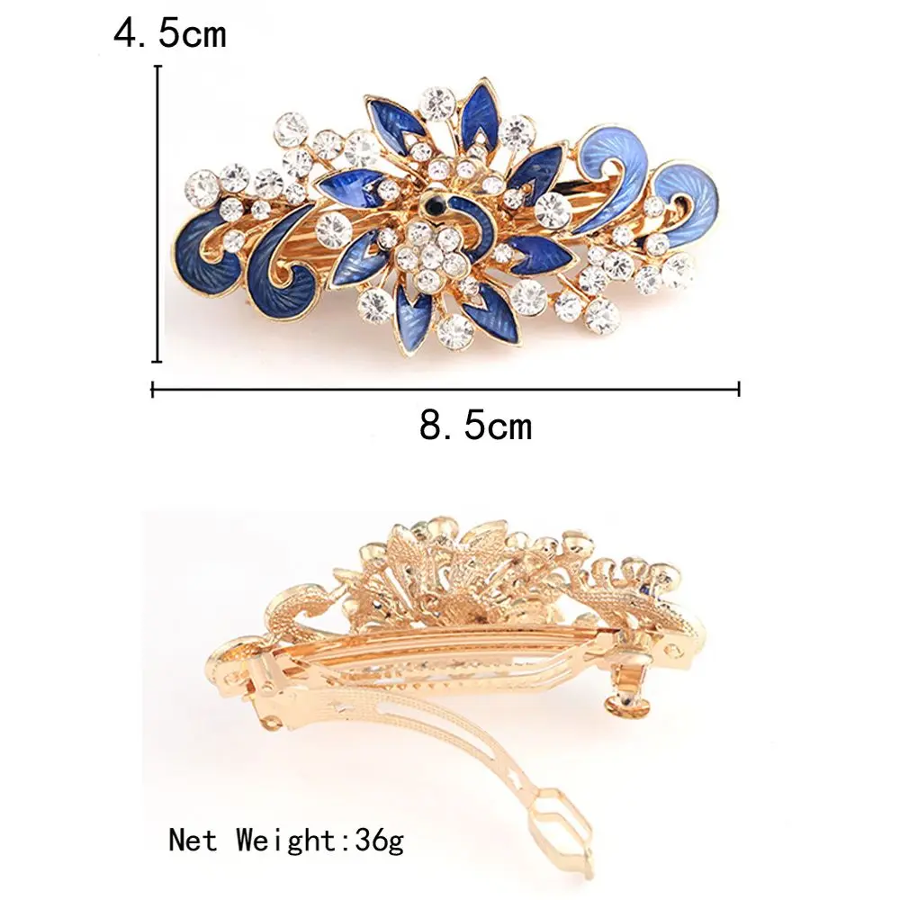 1PC Colorful Fashion Peacock Hairpin Women Girl Cute Shinning Crystal Rhinestones Peacock Hairpin Hair Clip Hair Accessories 1PC Colorful Fashion Peacock Hairpin Women Girl Cute Shinning Crystal Rhinestones Peacock Hairpin Hair Clip Hair Accessories