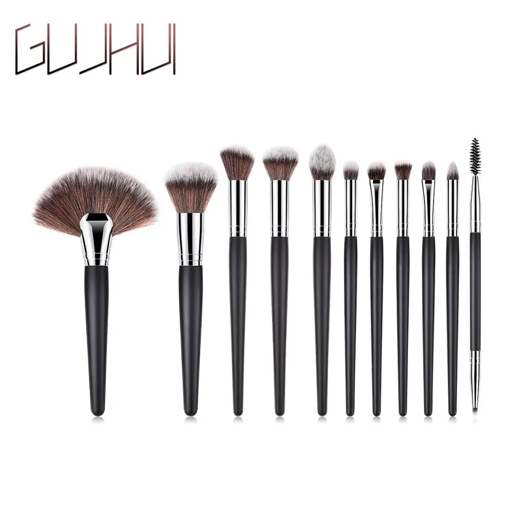 

GUJHUI Makeup Brushes Set 5/7/11Pcs Luxury Foundation Cosmetic Powder Blush Fan Eyeshadow Eyebrow Make Up Brush Tools