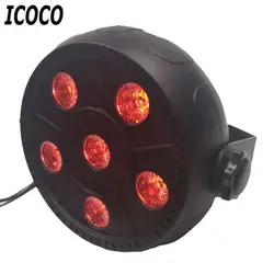 ICOCO 3in1 6 светодиодов RGB мини Пластик этап свет и два Управление модели вечерние ночной клуб Паб Бар КТВ Par свет Освещение сцены распродажа