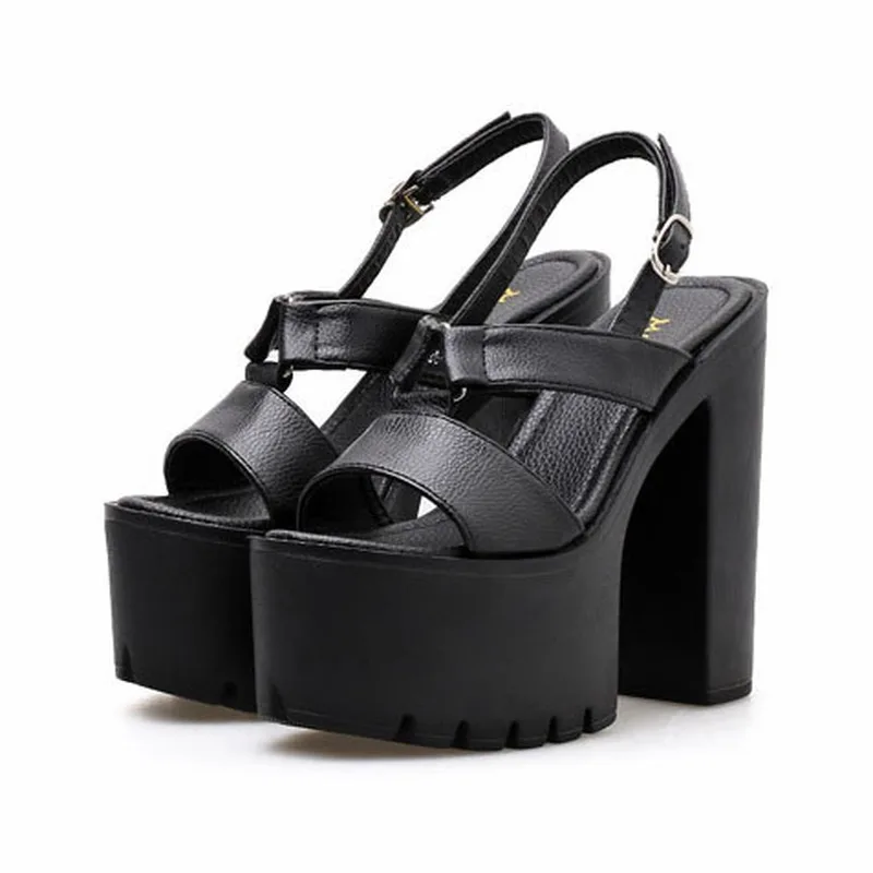 

LTARTA 2019 New Women Fashoin High Thick Bottom Thick Heel Waterproof Table High Heel Nightclub Hollowed Sandals 686-98 JXQ-md