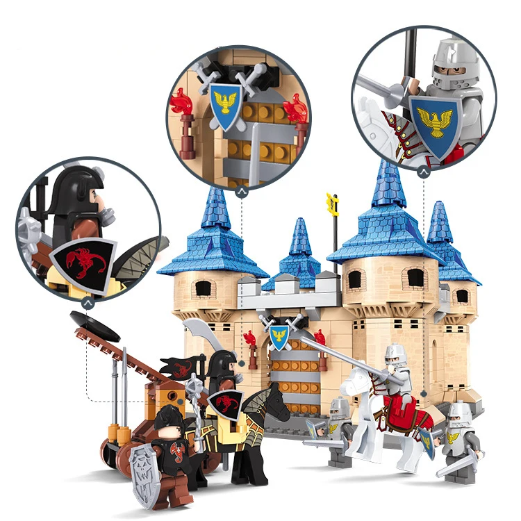 

Ausini building block set compatible with lego castle series 057 3D Construction Brick Educational Hobbies Toys for Kids