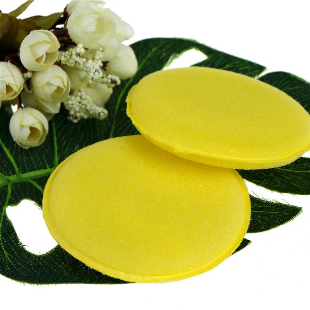 

Durable12pcs Hand Soft Wax Yellow Sponge Pad/Buffer Car Vehicle Wax Polish Foam Sponge for Car Detailing Care Wash Clean1.5*10cm