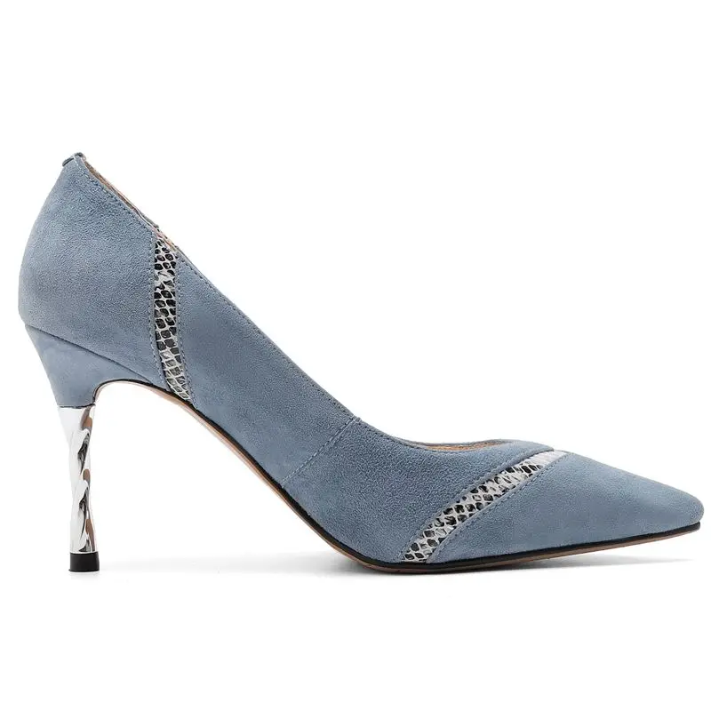 ALLBITEFO genuine leather super high heel shoes heels shoes Spring Autumn comfortable high heels wedding shoes tacones mujer