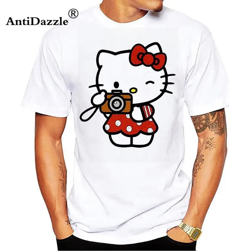 

summer children 2018 new hello kitty women t shirts tops tees women dot cartoon cotton princess t-shirt