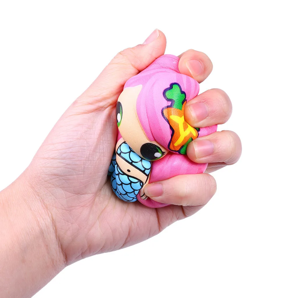 Милая Русалочка ароматическая супер медленно поднимающаяся Детская Игрушка снятие стресса игрушка Squeeze Toy