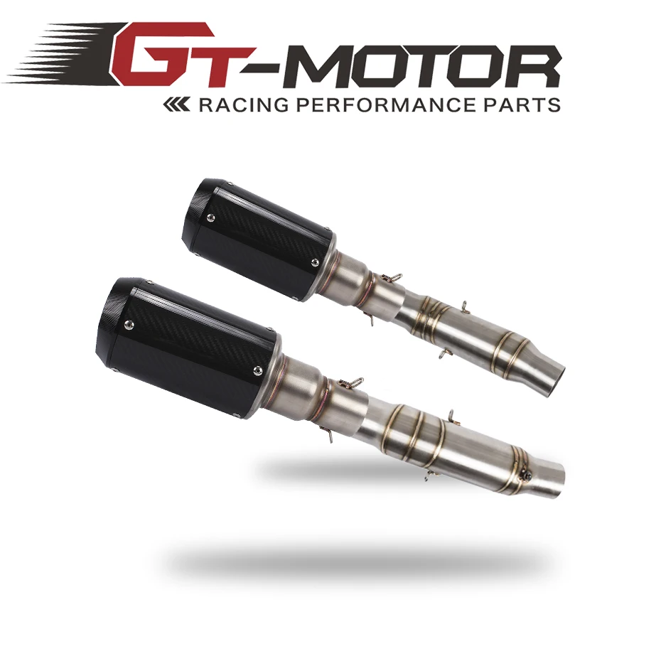 Motorcycle exhaust Muffler Silence Slip on Mid Pipe FOR Kawasaki Z1000