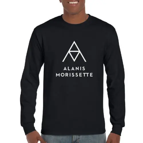 Новая рубашка с длинными рукавами и логотипом Alanis Morissette | Мужская одежда