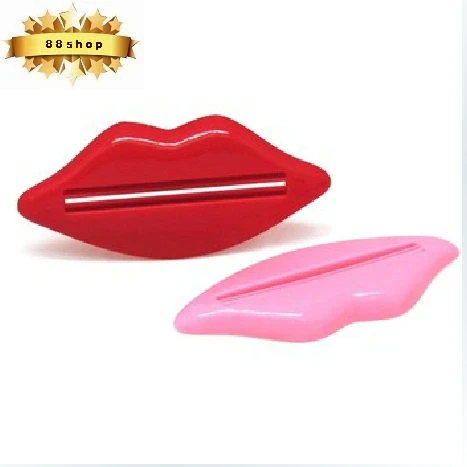 

2pcs/lot Sexy Hot Lip Kiss Toothpaste Cream Squeezer Bathroom Tube Dispenser