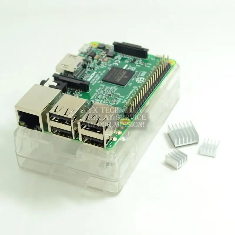 Raspberry Pi 3 Model B Board+shell Heat sinks 1GB LPDDR2 Quad-Core WiFi&Bluetooth