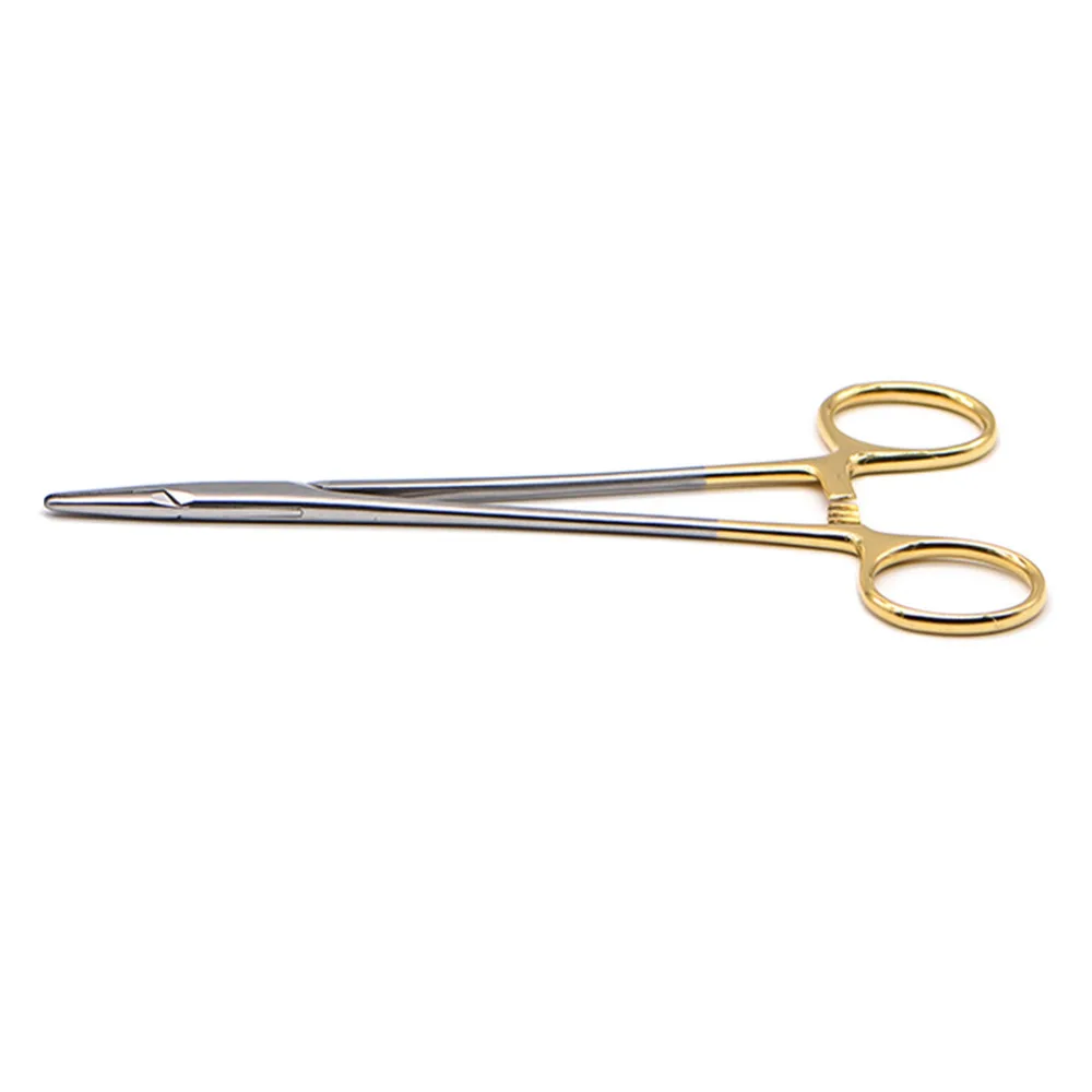 Beste Tandheelkundige Naald Houders Rvs Orthodontische Tang Vergulde Handvat Chirurgische Tandheelkundige Instrument Implant Castroviejo