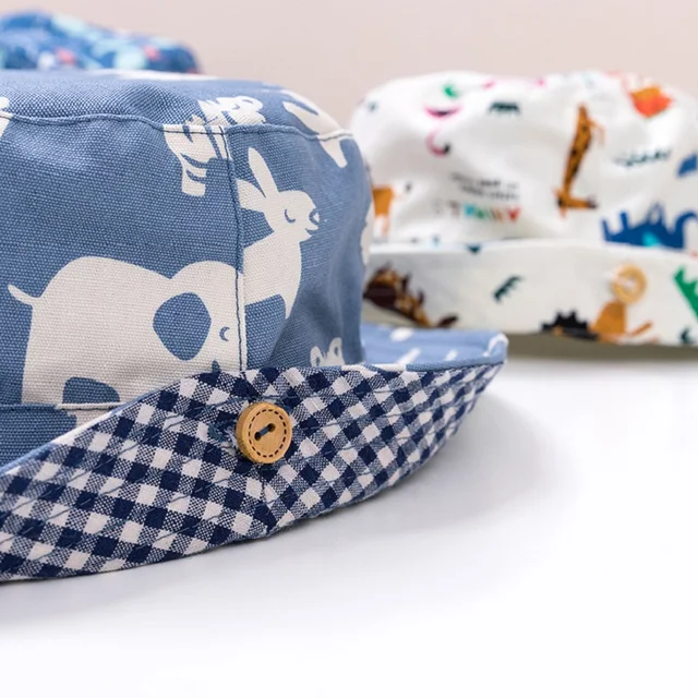 Gorro estampado de verano para niños y niñas, sombrero unisex para el sol, de dibujos animados para bebés, 6 meses a 8 años 2