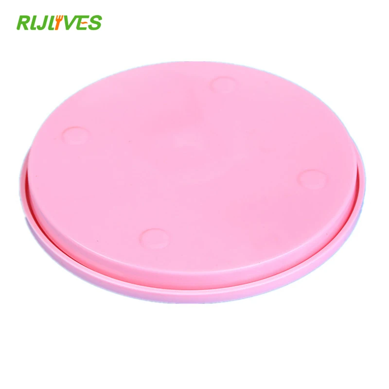 RLJLVIES 1 шт. 14 см круглый стол для торта пластиковая розовая вращающаяся подставка для торта пластина для выпечки вращающаяся декоративная подставка на платформе