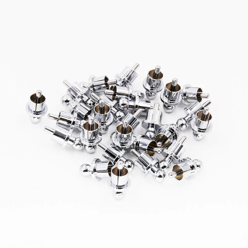 

12pcs rhodium Plated RCA Cap Plug Short-Circuit Socket Phono Connector RCA Shielding jack socket protect cover caps