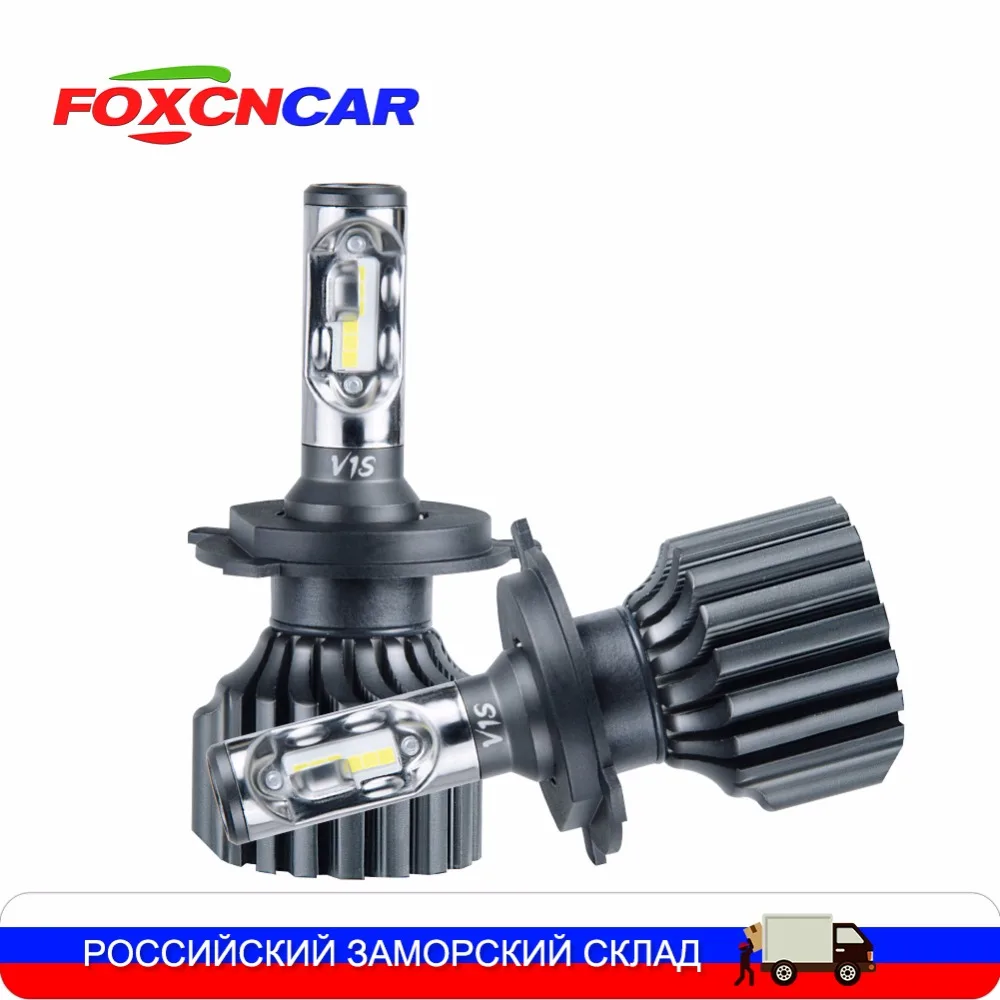 Светодиодные лампы для фар 72 Вт H4 H7 H11 9005/9006 H1 светодиодные phare De Voiture Ampoules 12000LM 6500 K 12