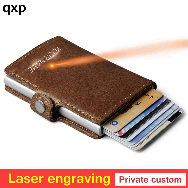 Credit Card ID Holder Case Men/'s Wallet Stainless Steel Purse RFID Blocking Gift
