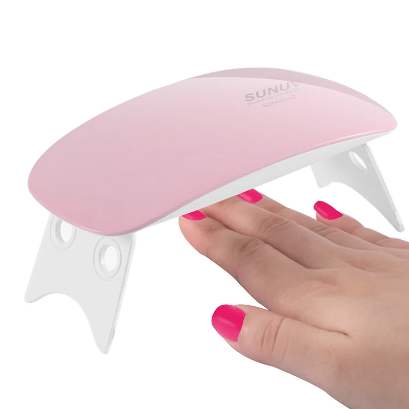 Online Sunuv Sunmini LED Lampu UV Kuku DIY Protable Mini Nail Dryer untuk Perjalanan USB Charge Kabel 45 S 60 S timer