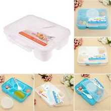 1400 ML Lonchera De Plástico Recipiente de Comida Para Microondas Lonchera Bento Caja de Lanzar Con Plato de Sopa de Alimentos Contenedores
