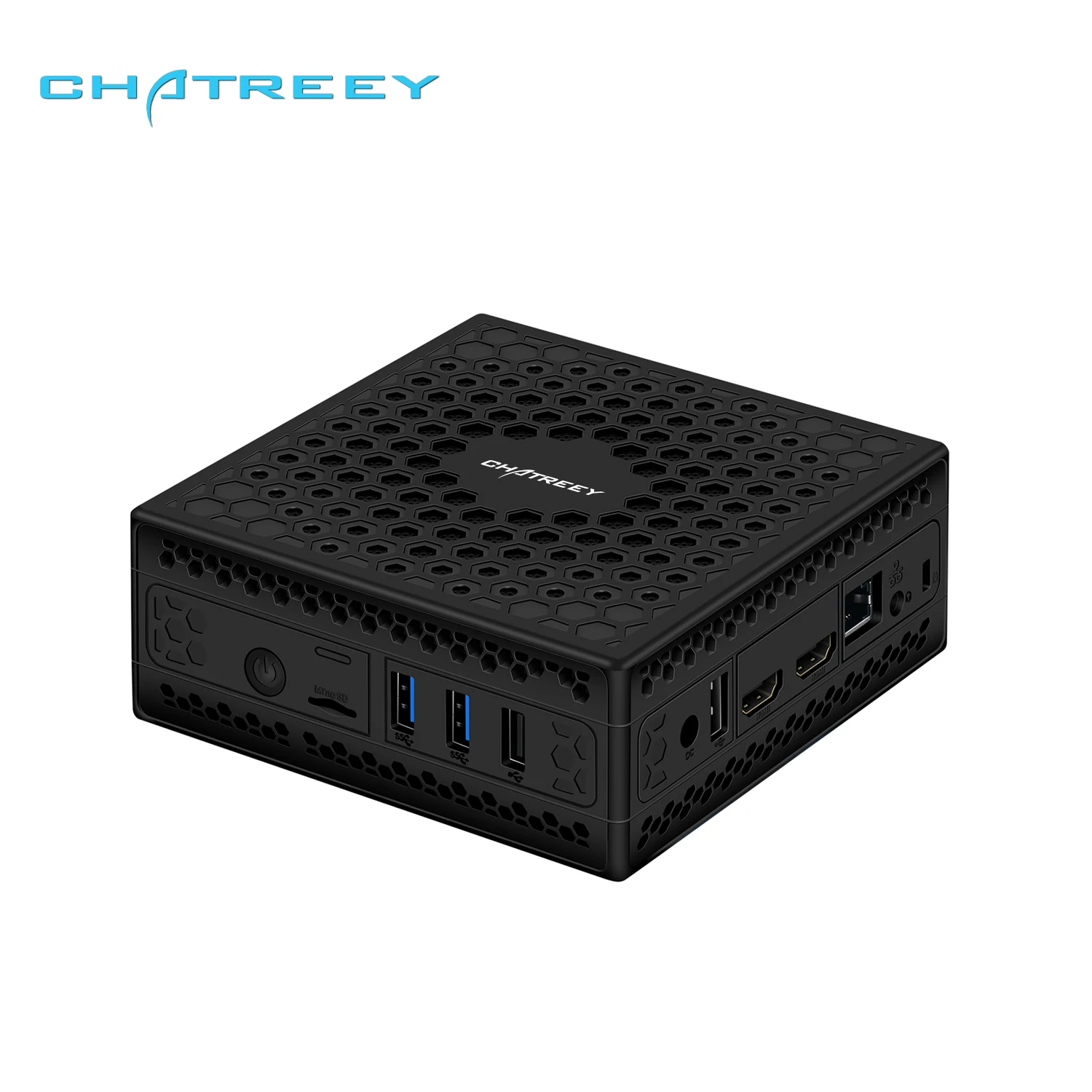 Chatreey AC1-Z безвентиляторный мини ПК Встроенный Intel celeron j3455 j4105 четырехъядерный двойной Дисплей HDMI windows 10 linux HTPC компьютер