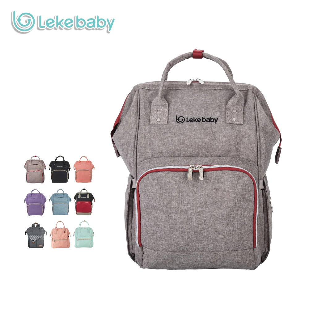 Lekebaby-sac à couches | Sac à dos pour bébé, sac fourre-tout en acier à anneau intégré, sac de maternité