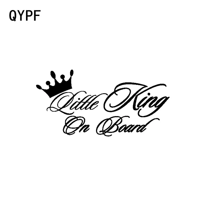 QYPF 15 2 см * 7 Виниловая Автомобильная наклейка Little King On Board черная