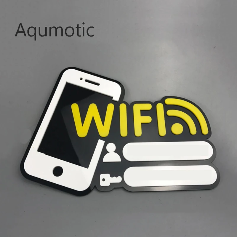 Aqumotic Бесплатный Wifi стикер 1 ПК акрил пароль знак номер счета доска Добро Пожаловать Знак Наклейка для стены кафе бар доска
