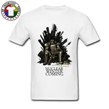 Игра престолов футболки Lord Hunter Nuclear Winter идет белая футболка для мужчин видео игра печати Футболка