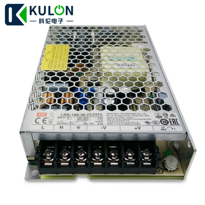 Бренд MEAN WELL представляет LRS-150-36 150 Вт 36В тормозной 4.3A Meanwell импульсный источник Питание LRS-150 долгий срок службы