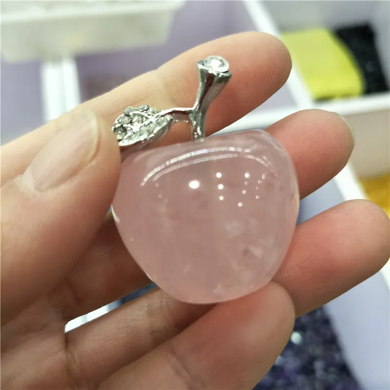 1 шт. розовый кварц Кристалл Яблока ручная работа сердце фотография|heart rose|heart