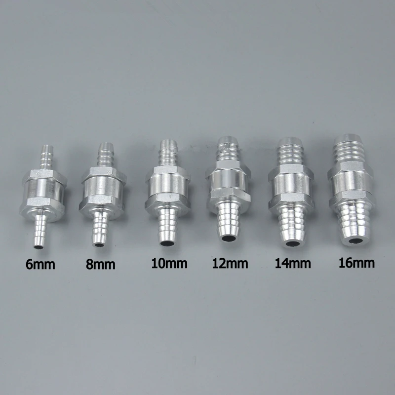6/8/10/12/14/16mm Aluminium Alloy Fuel Non Return Check Valve One Way