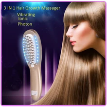 3 IN 1 Vibration Ionic Led Photon Therapy Electric Hair Growth Massager Comb For Hair Loss Treatment