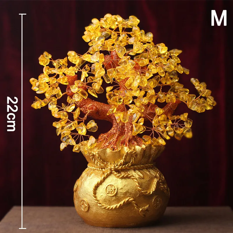 

Ceramic Ornaments Artificial Wealth Tree for Home Decoration Crafts Crystal Money Tree Figurine Hot Sale